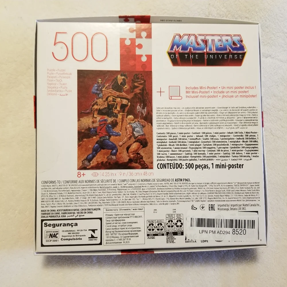 Mattel Masters of the Universe New Skeletor & He-Man 500 Piece Jigsaw Puzzle